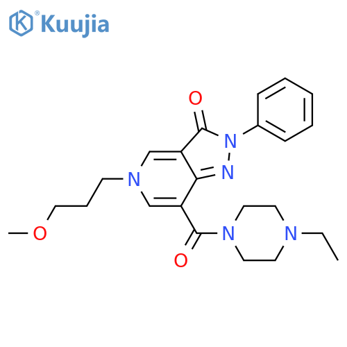 7-(4-ethylpiperazine-1-carbonyl)-5-(3-methoxypropyl)-2-phenyl-2H,3H,5H-pyrazolo[4,3-c]pyridin-3-one structure