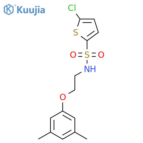 5-chloro-N-[2-(3,5-dimethylphenoxy)ethyl]thiophene-2-sulfonamide structure
