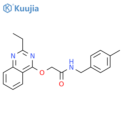 2-[(2-ethylquinazolin-4-yl)oxy]-N-[(4-methylphenyl)methyl]acetamide structure