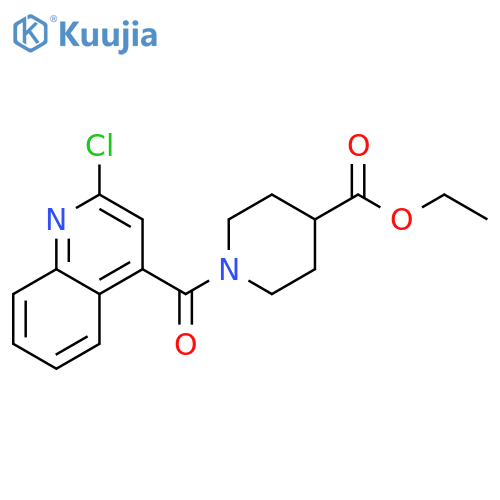 Ethyl 1-(2-chloroquinoline-4-carbonyl)piperidine-4-carboxylate structure