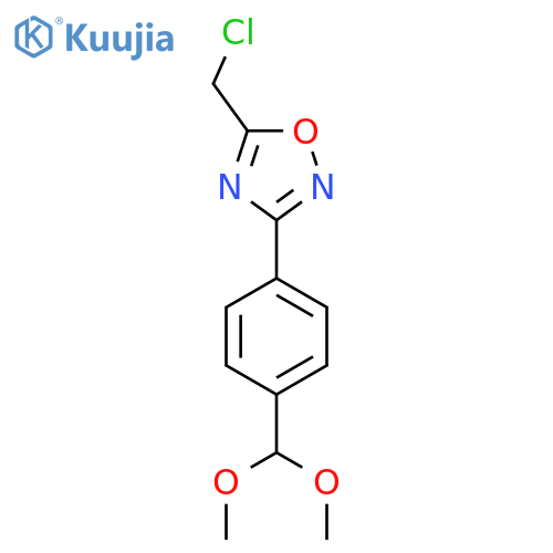 5-(Chloromethyl)-3-4-(dimethoxymethyl)phenyl-1,2,4-oxadiazole structure