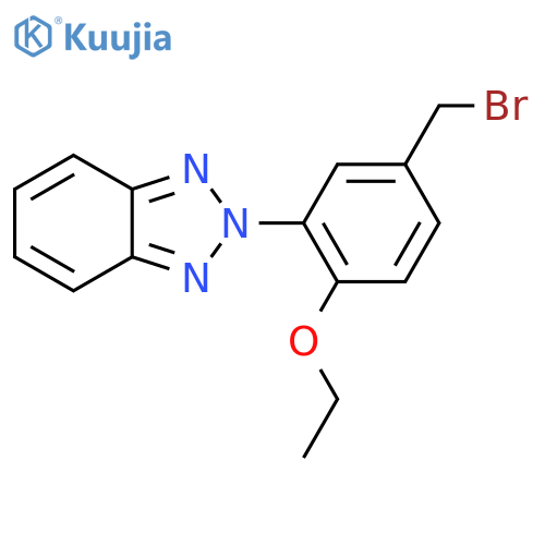 2-5-(Bromomethyl)-2-ethoxyphenyl-2H-1,2,3-benzotriazole structure