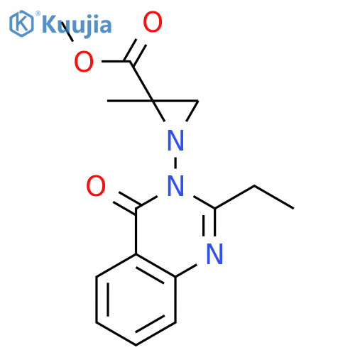 2-Aziridinecarboxylic acid, 1-(2-ethyl-4-oxo-3(4H)-quinazolinyl)-2-methyl-, methyl ester structure