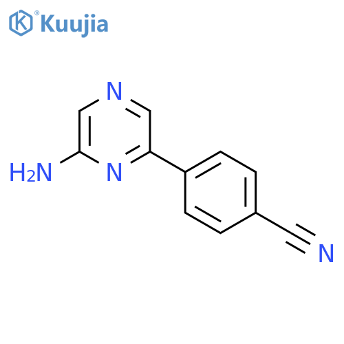 4-(6-Aminopyrazin-2-yl)benzonitrile structure
