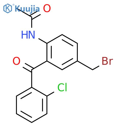 Acetamide, N-[4-(bromomethyl)-2-(2-chlorobenzoyl)phenyl]- structure