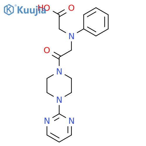 [[2-Oxo-2-(4-pyrimidin-2-ylpiperazin-1-yl)ethyl]-(phenyl)amino]acetic acid structure