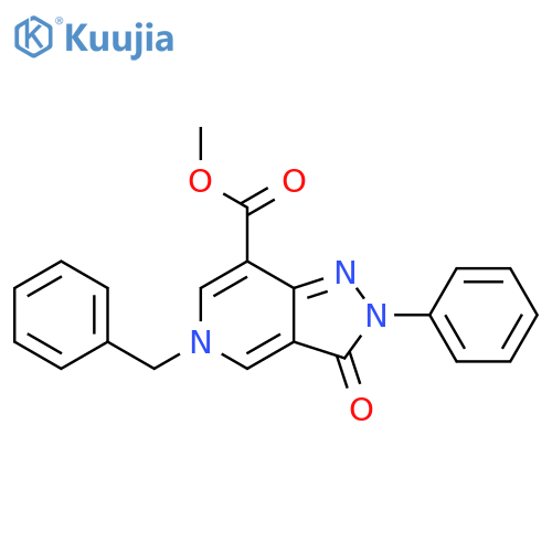 Methyl 5-benzyl-3-oxo-2-phenyl-3,5-dihydro-2H-pyrazolo4,3-cpyridine-7-carboxylate structure