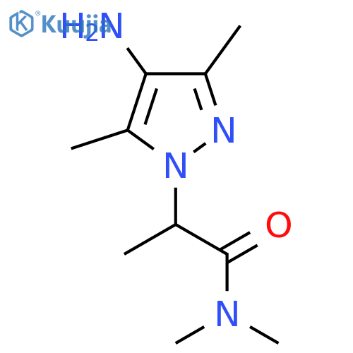 2-(4-amino-3,5-dimethyl-1H-pyrazol-1-yl)-N,N-dimethylpropanamide structure