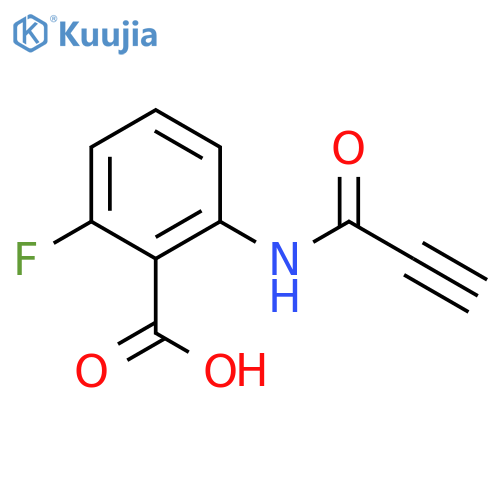 2-fluoro-6-(prop-2-ynamido)benzoic acid structure