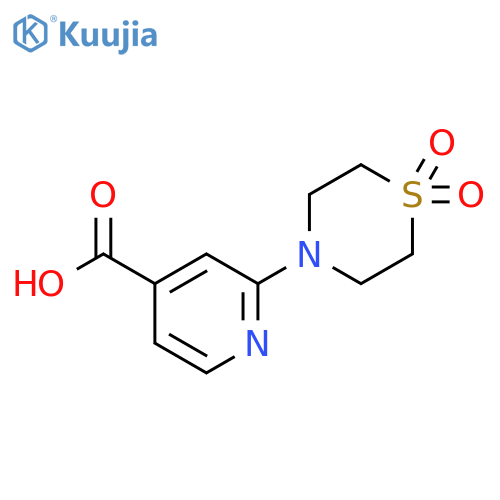 4-Pyridinecarboxylic acid, 2-(1,1-dioxido-4-thiomorpholinyl)- structure