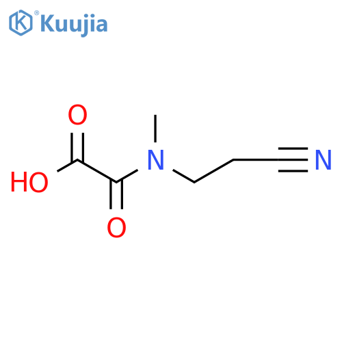 (2-cyanoethyl)(methyl)carbamoylformic acid structure
