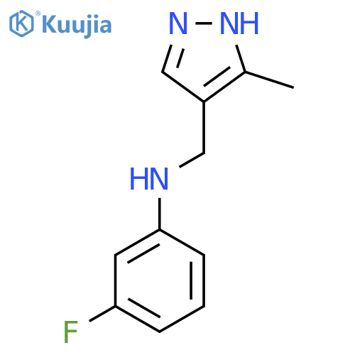 3-fluoro-N-(3-methyl-1H-pyrazol-4-yl)methylaniline structure