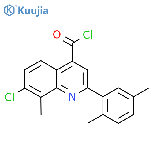 7-Chloro-2-(2,5-dimethylphenyl)-8-methylquinoline-4-carbonyl chloride structure