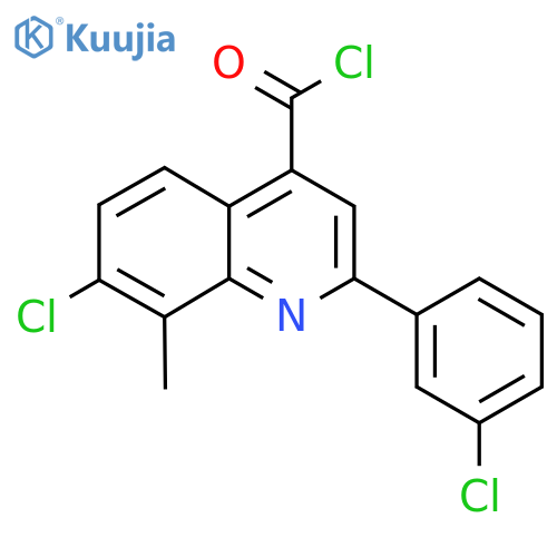 7-Chloro-2-(3-chlorophenyl)-8-methylquinoline-4-carbonyl chloride structure