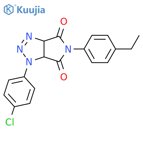 1-(4-chlorophenyl)-5-(4-ethylphenyl)-1H,3aH,4H,5H,6H,6aH-pyrrolo[3,4-d][1,2,3]triazole-4,6-dione structure