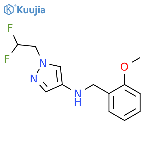 1-(2,2-difluoroethyl)-N-(2-methoxyphenyl)methyl-1H-pyrazol-4-amine structure