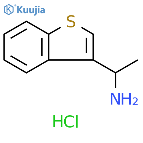 1-(1-benzothiophen-3-yl)ethan-1-amine hydrochloride structure