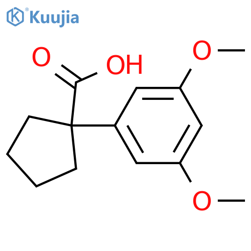 1-(3,5-dimethoxyphenyl)cyclopentanecarboxylic acid structure