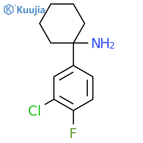 1-(3-chloro-4-fluorophenyl)cyclohexan-1-amine structure