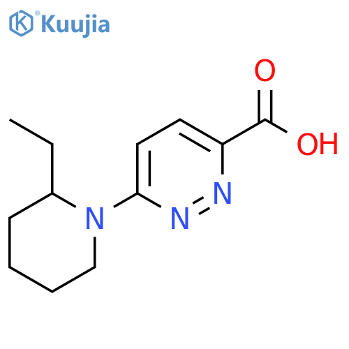 6-(2-Ethylpiperidin-1-yl)pyridazine-3-carboxylic acid structure