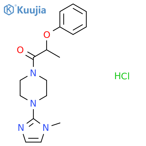 1-4-(1-methyl-1H-imidazol-2-yl)piperazin-1-yl-2-phenoxypropan-1-one hydrochloride structure