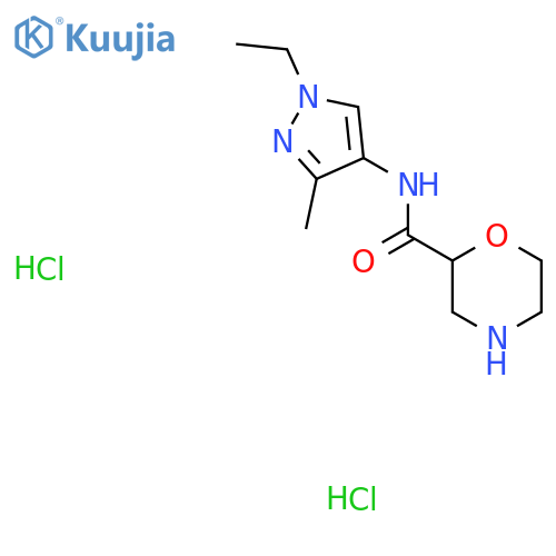 Morpholine-2-carboxylic acid (1-ethyl-3-methyl-1h-pyrazol-4-yl)-amide dihydrochloride structure