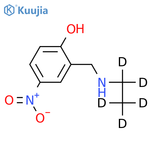 2-(Ethylamino)methyl-4-nitrophenol-d5 structure