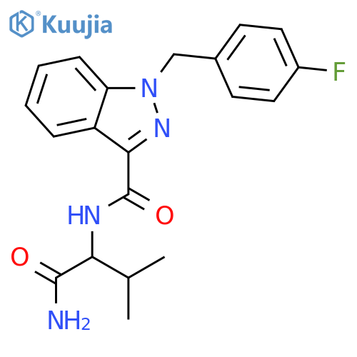 (S)-N-(1-Amino-3-methyl-1-oxobutan-2-yl)-1-(4-fluorobenzyl)-1H-indazole-3-carboxamide structure