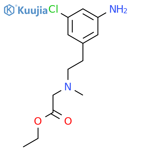 Ethyl 2-((3-amino-5-chlorophenethyl)(methyl)amino)acetate structure