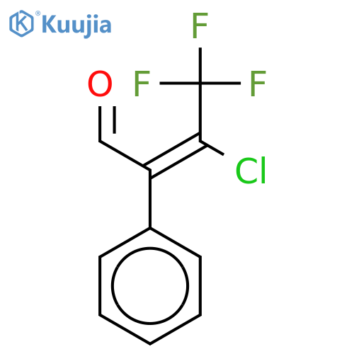 Benzeneacetaldehyde, a-(1-chloro-2,2,2-trifluoroethylidene)-, (E)- structure