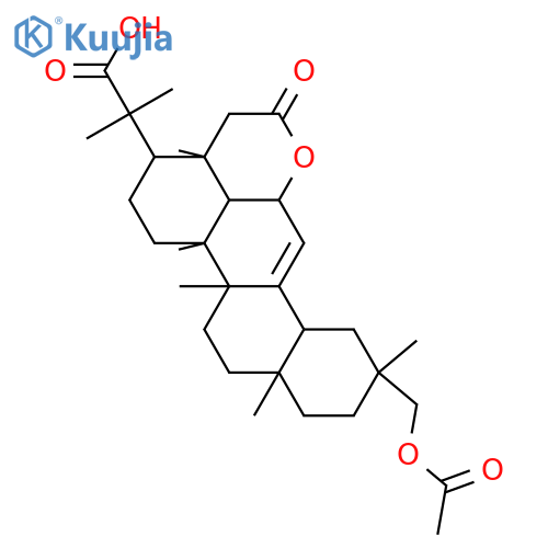 11,30-Dihydroxy-2,3-seco-12-oleanene-2,3-dioic acid; 11α-form, (2→11)-Lactone, 30-Ac structure