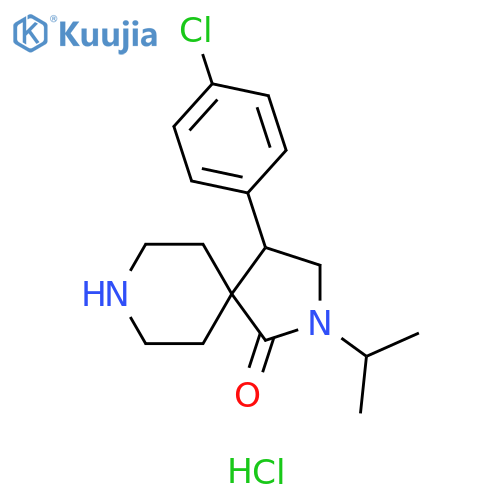 2,8-Diazaspiro[4.5]decan-1-one, 4-(4-chlorophenyl)-2-(1-methylethyl)-, hydrochloride (1:1) structure