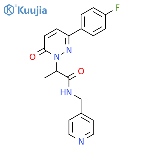 2-3-(4-fluorophenyl)-6-oxo-1,6-dihydropyridazin-1-yl-N-(pyridin-4-yl)methylpropanamide structure