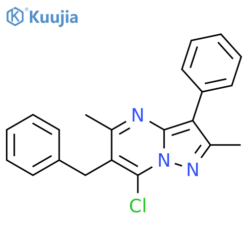 6-Benzyl-7-chloro-2,5-dimethyl-3-phenylpyrazolo[1,5-a]pyrimidine structure