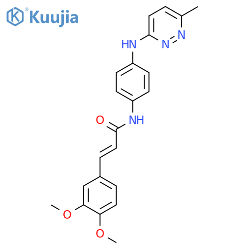 (2E)-3-(3,4-dimethoxyphenyl)-N-{4-(6-methylpyridazin-3-yl)aminophenyl}prop-2-enamide structure