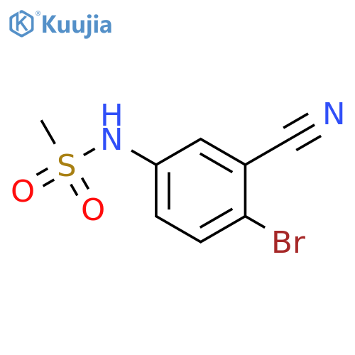 N-(4-bromo-3-cyanophenyl)methanesulfonamide structure