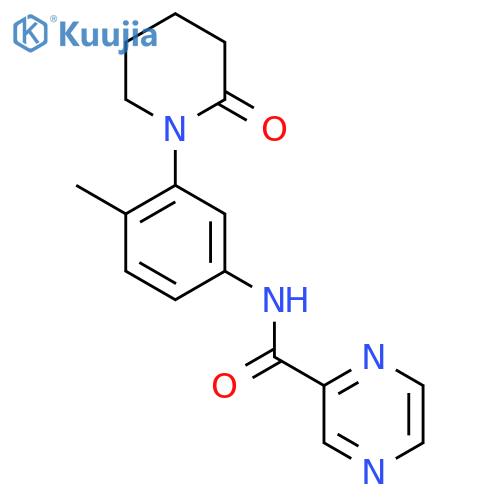 N-4-methyl-3-(2-oxopiperidin-1-yl)phenylpyrazine-2-carboxamide structure
