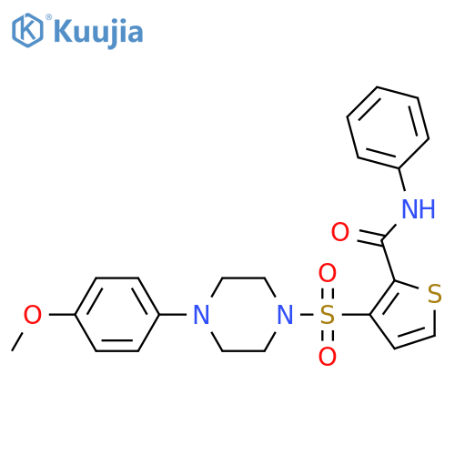 3-{[4-(4-methoxyphenyl)piperazin-1-yl]sulfonyl}-N-phenylthiophene-2-carboxamide structure