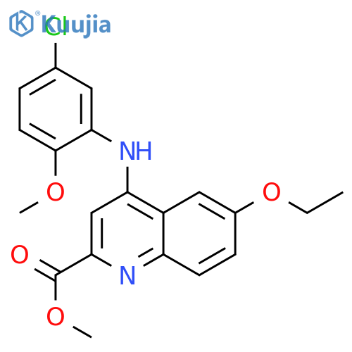 methyl 4-[(5-chloro-2-methoxyphenyl)amino]-6-ethoxyquinoline-2-carboxylate structure