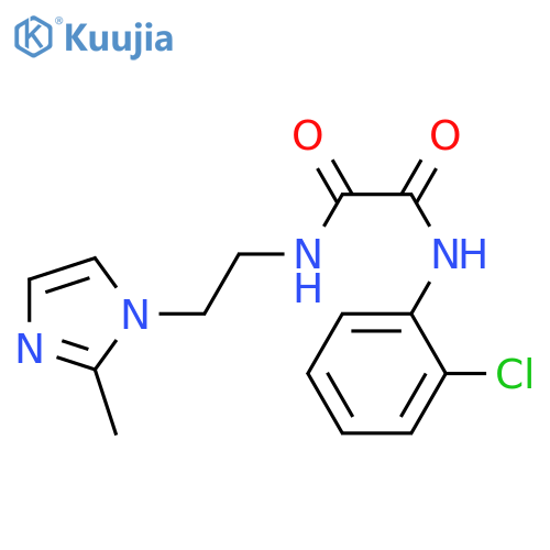 N'-(2-chlorophenyl)-N-2-(2-methyl-1H-imidazol-1-yl)ethylethanediamide structure