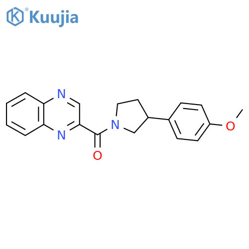 2-3-(4-methoxyphenyl)pyrrolidine-1-carbonylquinoxaline structure