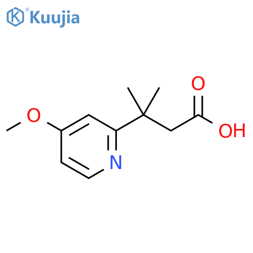 3-(4-methoxypyridin-2-yl)-3-methylbutanoic acid structure