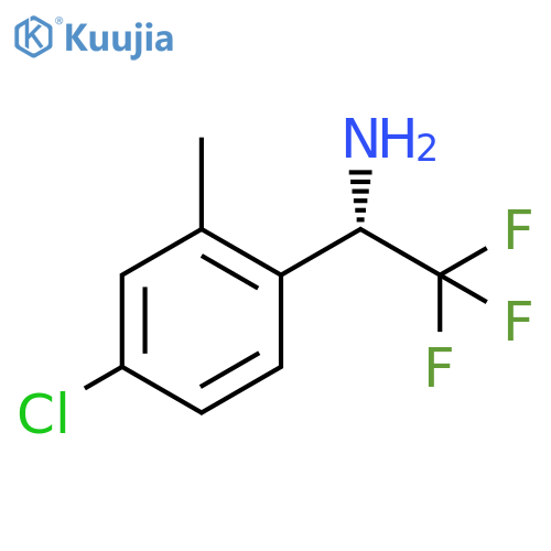 (S)-1-(4-chloro-2-methyl-phenyl)-2,2,2-trifluoro-ethylamine structure