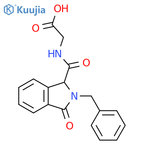 2-[(2-benzyl-3-oxo-2,3-dihydro-1H-isoindol-1-yl)formamido]acetic acid structure