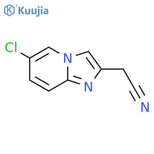 2-{6-chloroimidazo1,2-apyridin-2-yl}acetonitrile structure