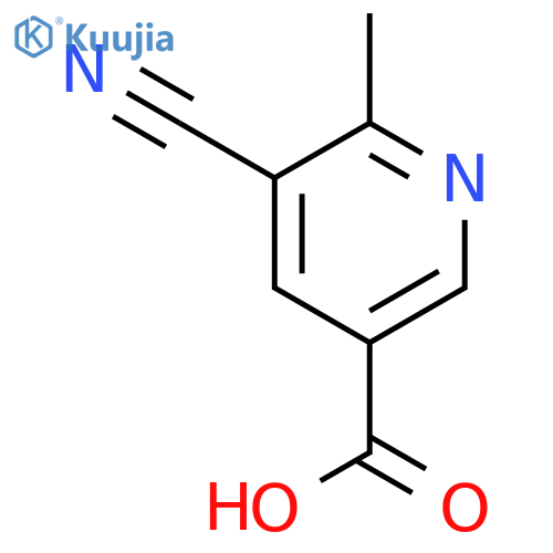 5-cyano-6-methylpyridine-3-carboxylic acid structure