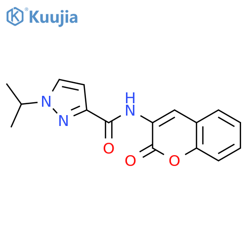 N-(2-oxo-2H-chromen-3-yl)-1-(propan-2-yl)-1H-pyrazole-3-carboxamide structure