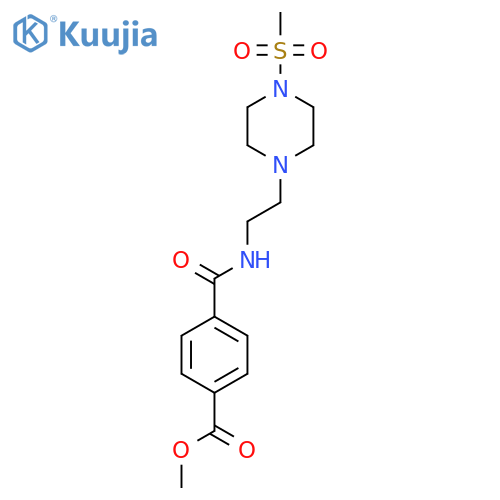 methyl 4-{2-(4-methanesulfonylpiperazin-1-yl)ethylcarbamoyl}benzoate structure