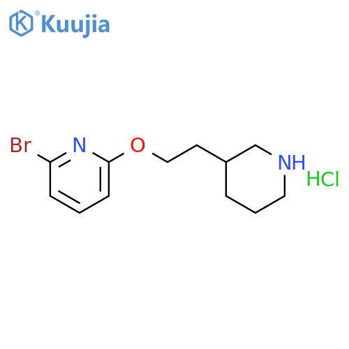 2-Bromo-6-2-(3-piperidinyl)ethoxypyridinehydrochloride structure