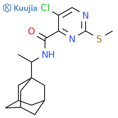 N-[1-(1-Adamantyl)ethyl]-5-chloro-2-methylsulfanylpyrimidine-4-carboxamide structure